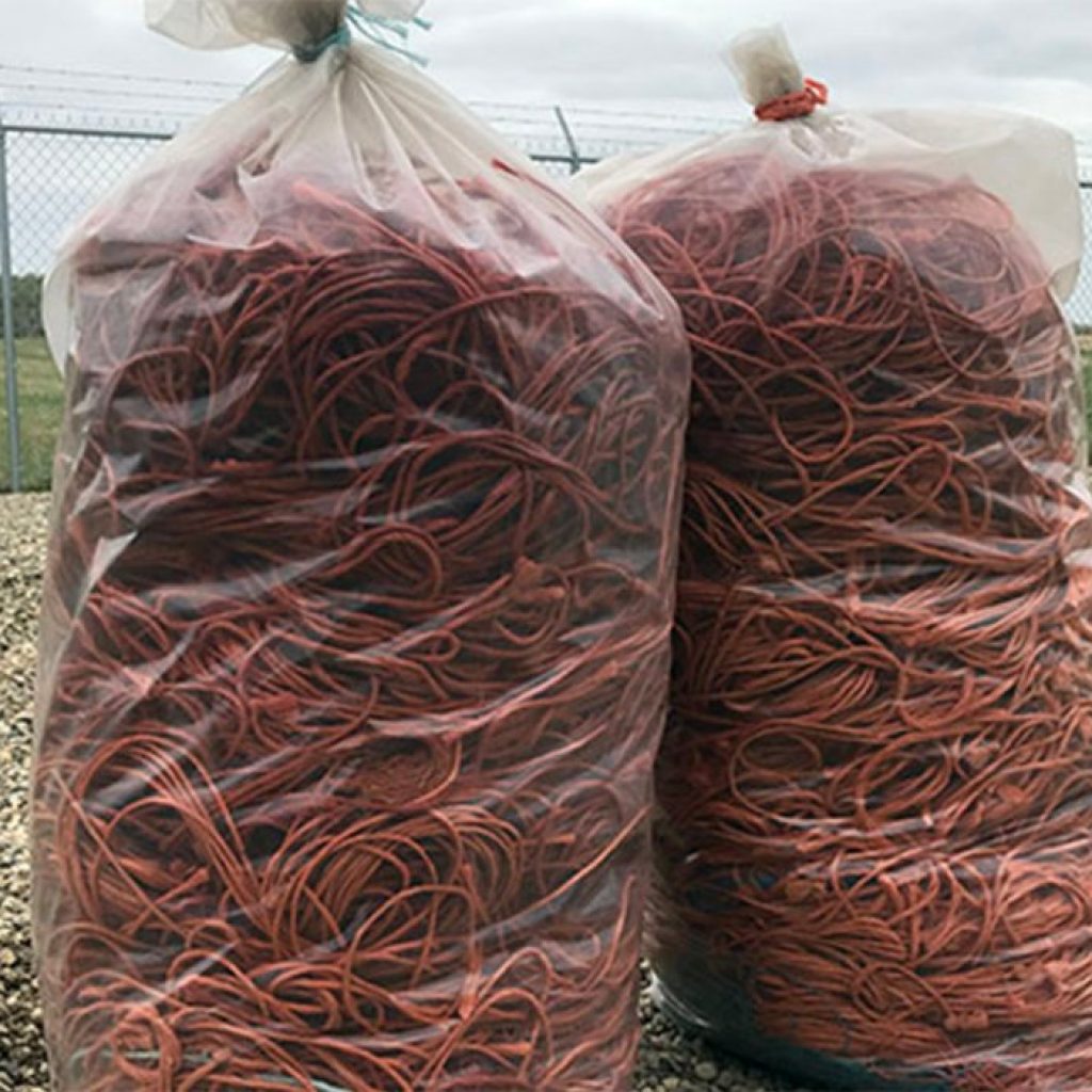 Twine added to bag and jug recycling