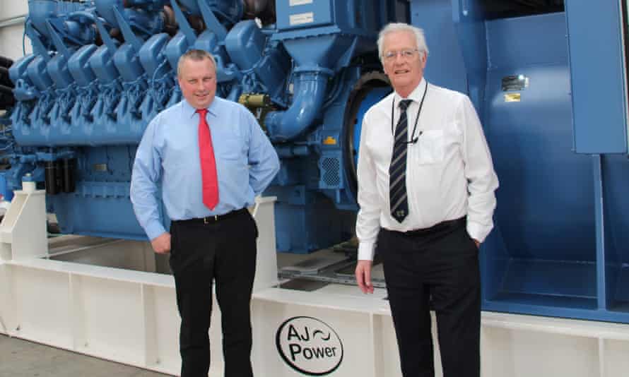 AJ Power operations Director DrJames Cochrane and managing director and chairman Ashley Pigott.
