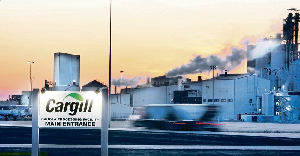 Three canola crushing facilities now operate in Saskatchewan, including this one owned by Cargill in Clavet. The announcement of two new plants in Regina and doubling of capacity at a plant in Yorkton will add 4.5 million tonnes of processing capacity to the existing 11 million tonnes at the 14 plants currently operating in Canada.  