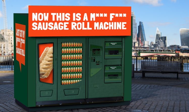 Meatless Farm reveals sausage roll vending machine