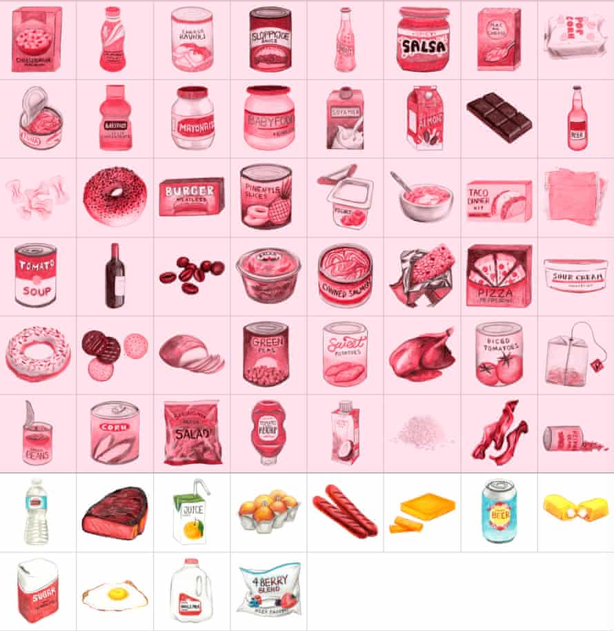 Illustration of groceries