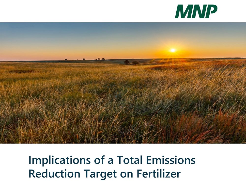In its report entitled Implications of a Total Emissions Reduction Target on Fertilizer, MNP says achieving a 30 percent reduction in ag emissions through a graduated reduction in fertilizer use would result in annual farm income losses ranging from $1.8 billion in 2023 up to $10.4 billion in 2030. 
