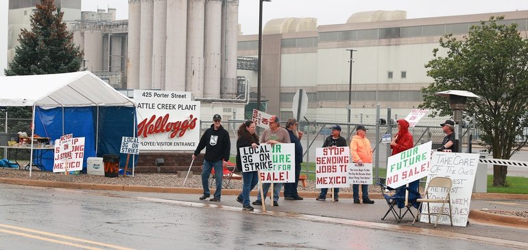 Kellogg bringing in salaried workers to reopen cereal factories as strike continues