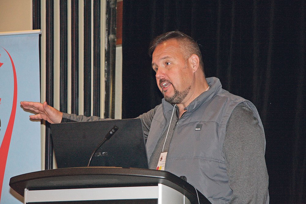 John Church, research chair in cattle sustainability, Thompson Rivers University, at the Canadian Bison Association annual conference in Regina. 