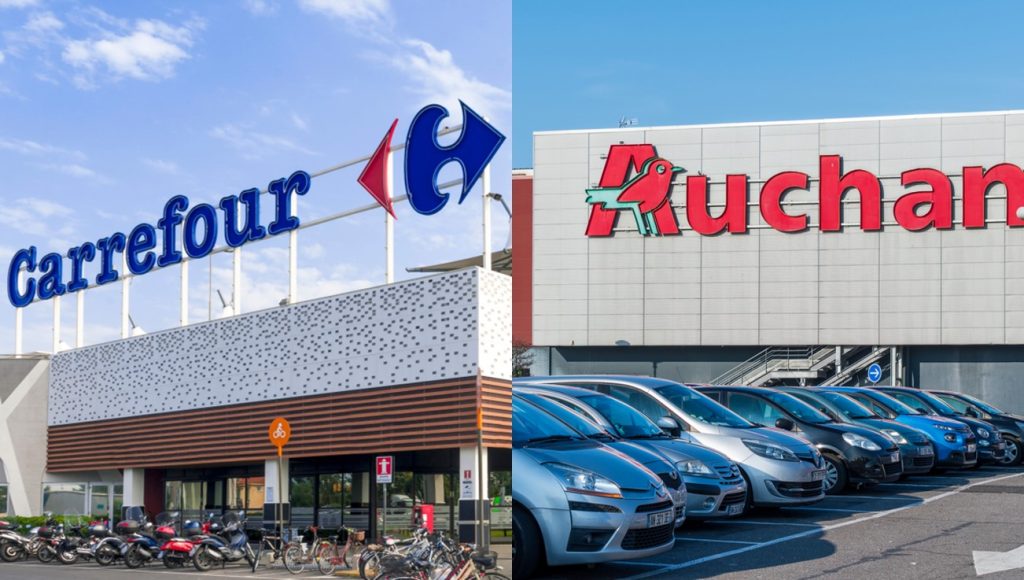 Families achter Auchan en Carrefour blijven elkaar het hof maken