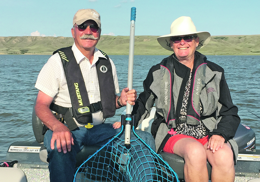 Glenys and Brian Weedon are able to spend more time fishing now that they have retired and moved to the lake.  