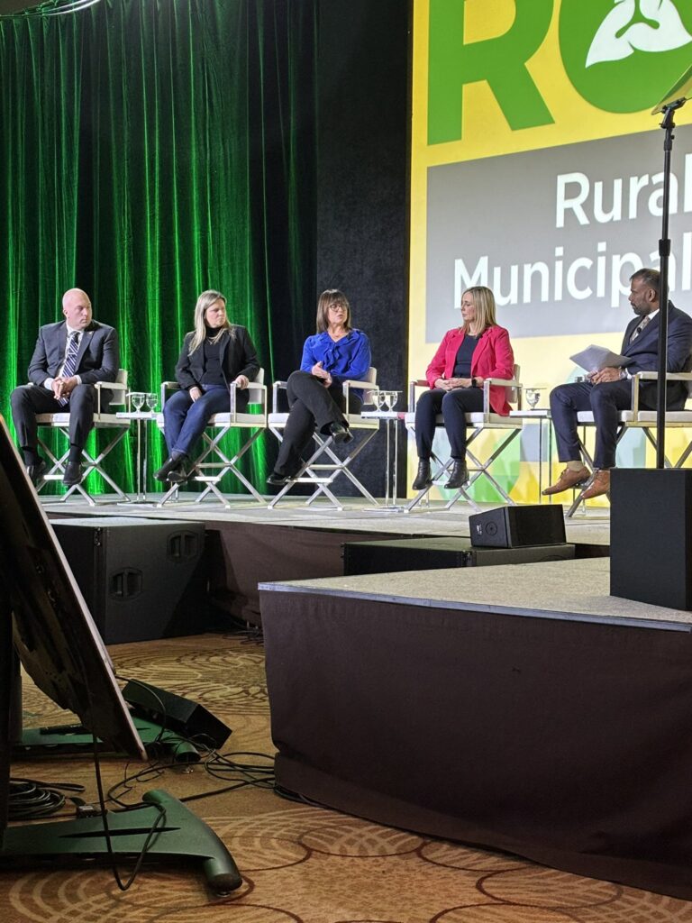 Participants in the Future of Feeding Ontario panel at the Rural Ontario Municipal Association (ROMA) conference Jan. 21, 2024. 