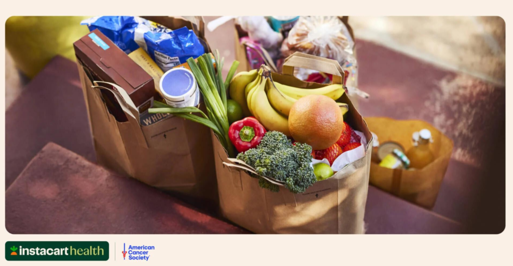 Instacart Teaming up with the American Cancer Society to deliver groceries to families in need.png