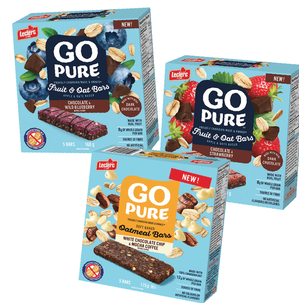 Leclerc’s GO PURE Fruit and Oat soft bars