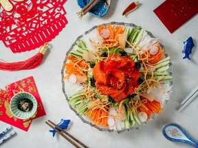 Lo Hei is a delicious dish to share during Lunar New Year.