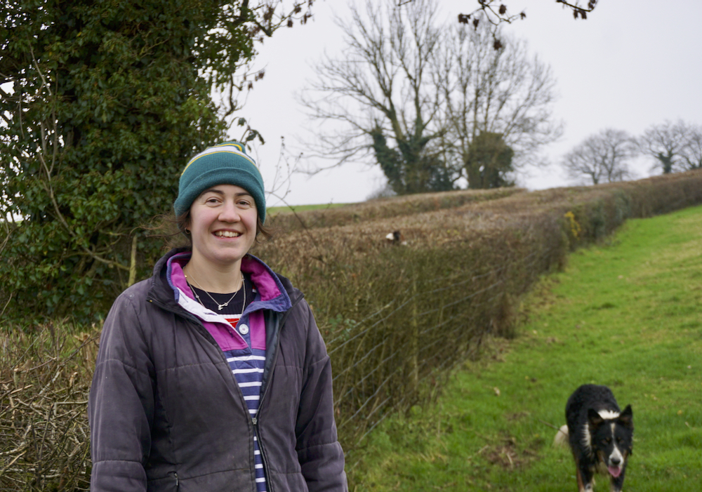 Emma Gillbard, Devon farmer and arable editor for Farmers’ Weekly, touring the author around the hills and dales of her family’s dairy pastures in January, 2024.