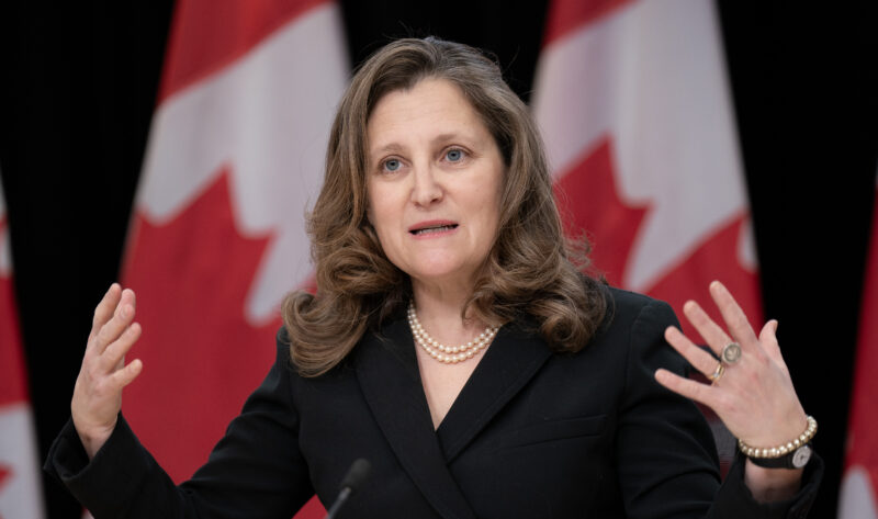 Alcohol excise tax capped at 2 per cent for two more years, Freeland announces