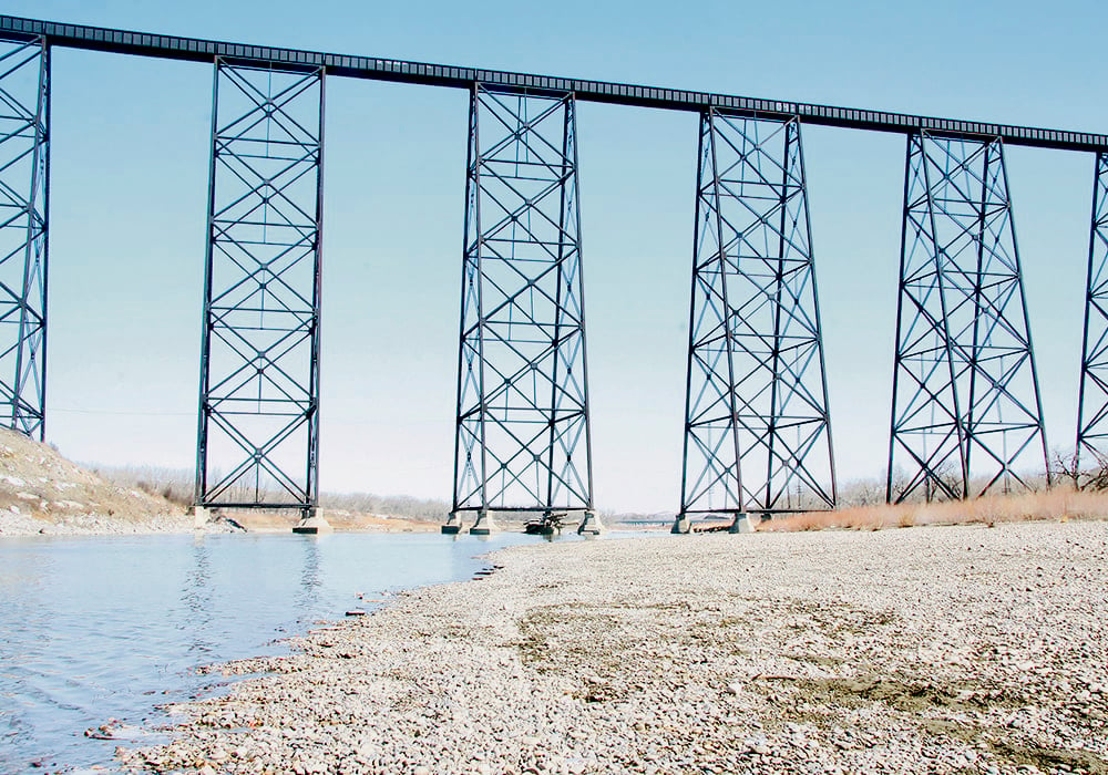 The author says that doing nothing about climate change is like a pedestrian on a trestle bridge doing nothing while a train approaches.