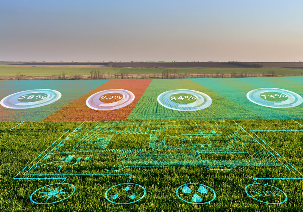 The concept of collecting data on humidity, temperature, illumination of acidity, fertilizers and pests without human intervention, the transmission of the obtained data and their analysis to increase the yield