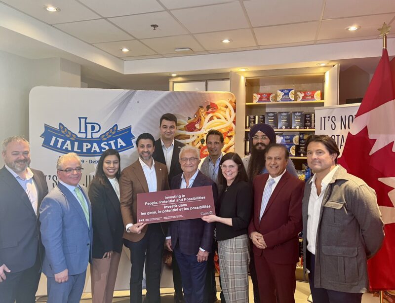 Canadian govt. invests over $1.7M in Brampton's Italpasta