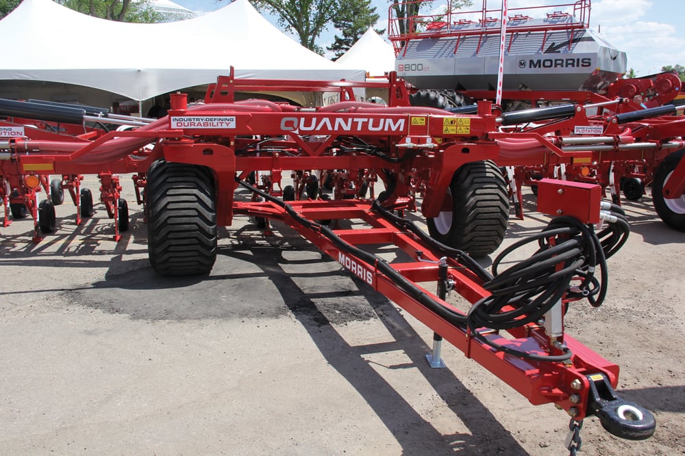 Morris’ Quantum Air Drill. (Grainews photo by Scott Garvey)
