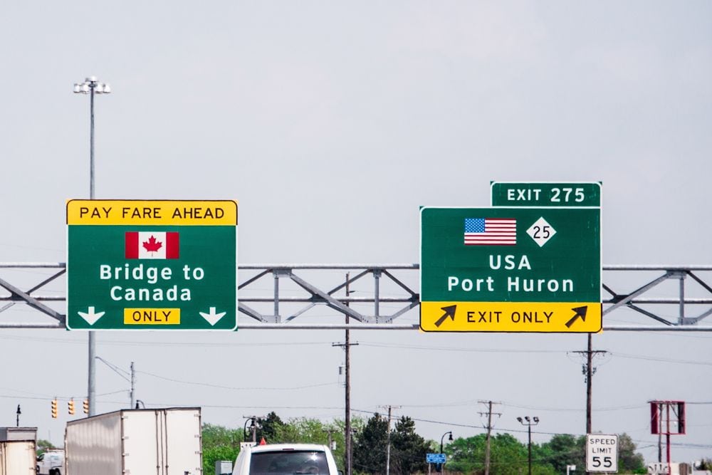 File photo of the Canada-U.S. border crossing connecting Sarnia, Ont. and Port Huron, Michigan. (Eyfoto/iStock/Getty Images)
