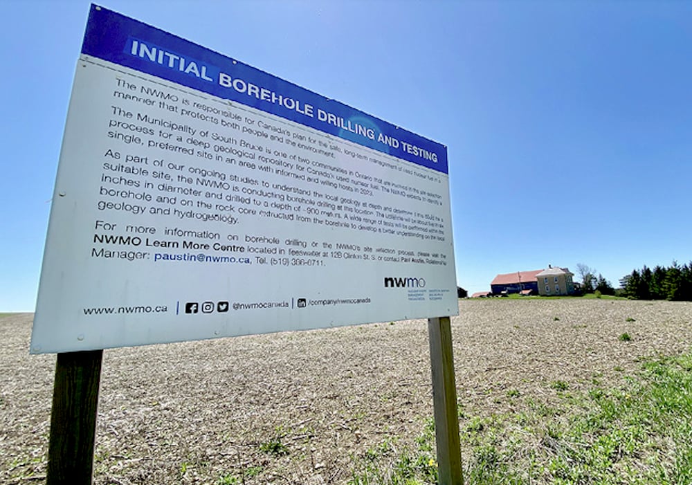 Darren Ireland, a farmer on Concession Road 8 who sold some of his land for the DGR site, allowed the Nuclear Waste Management Organization to conduct borehole drill testing on his optioned land. He said the testing could reveal additional subterranean opportunities regardless of whether South Bruce is chosen.