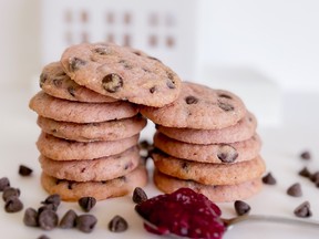 Strawberry chocolate chip cookies.