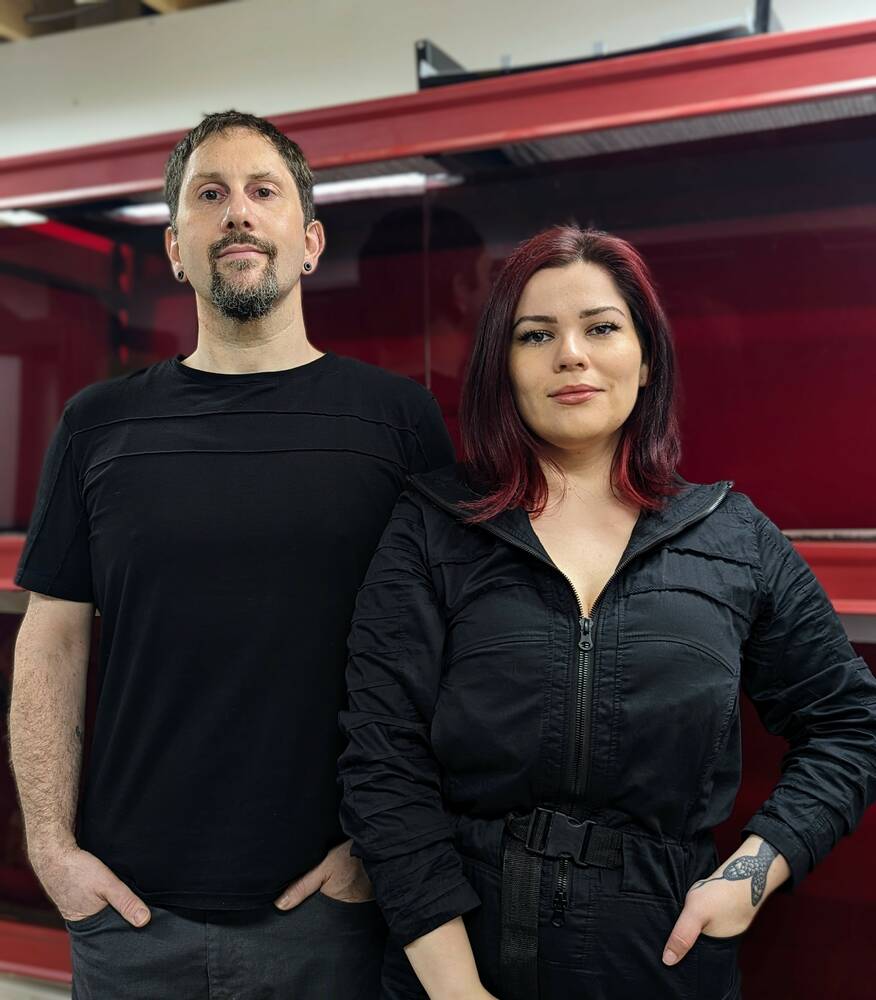 From left to right: Seth Hardy and Natalie Duncan, co-founders of Bug Mars