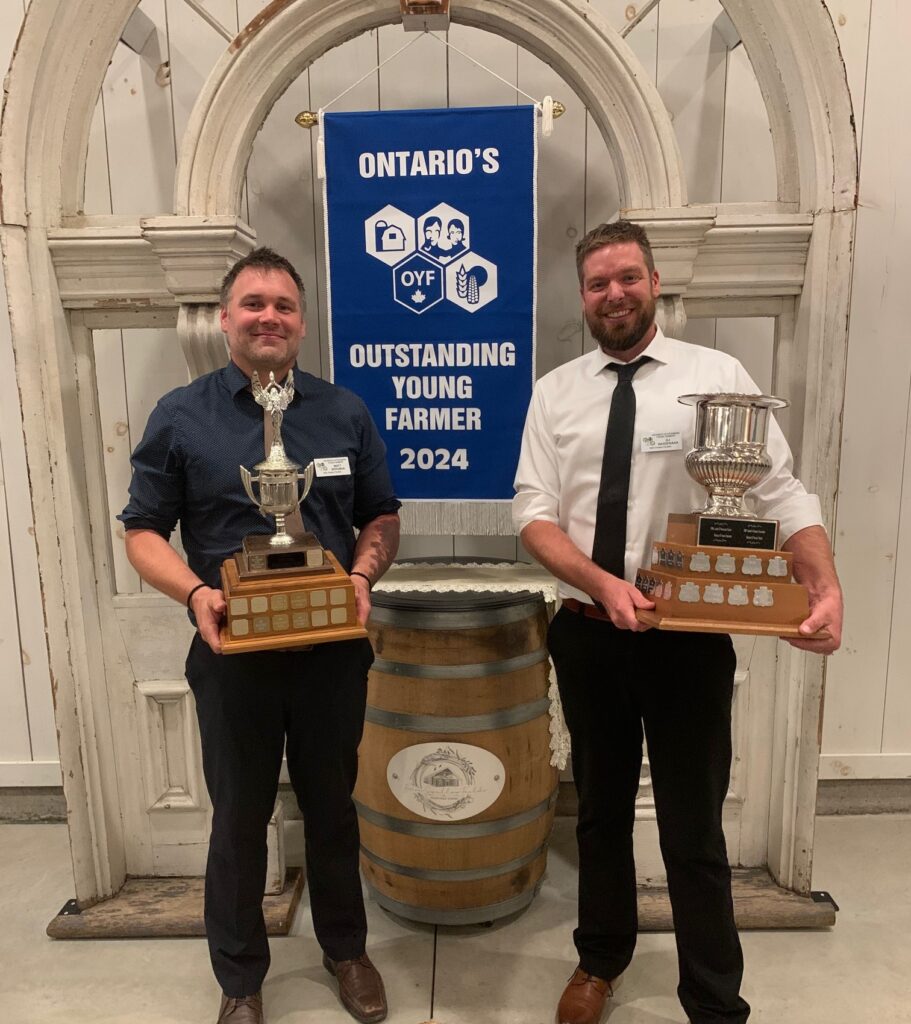 DJ Wassenaar and Matt Bergman named Ontario’s Outstanding Young Farmers for 2024