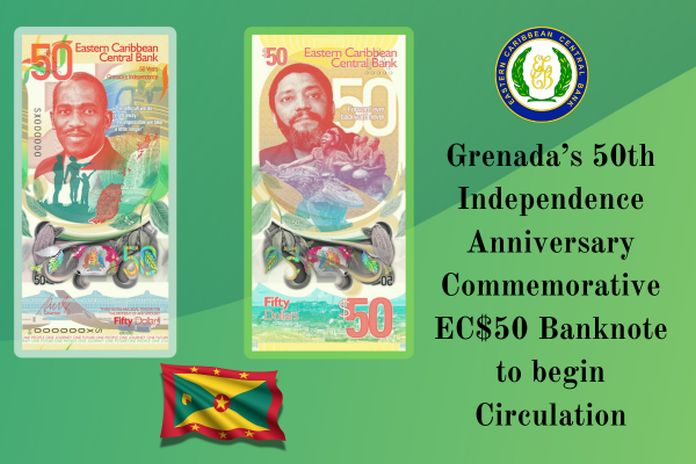 Grenada's 50th Independence Anniversary Commemorative banknote to begin circulation