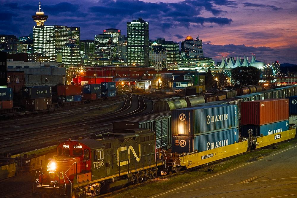 Rail cars in Vancouver. Photo courtesy/copyright Canadian National Railway
