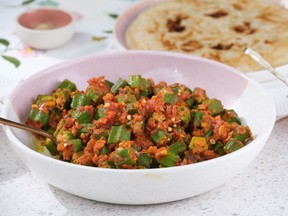 Bhindi sabji is a homestyle classic, perfect for summer dinners. Handout/Raj Thandhi