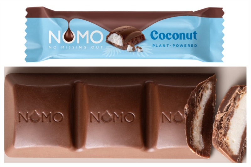 Nomo designs for indulgence market with Coconut chocolate bar