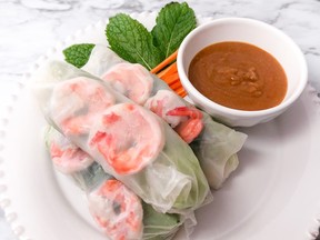 Vietnamese salad rolls.