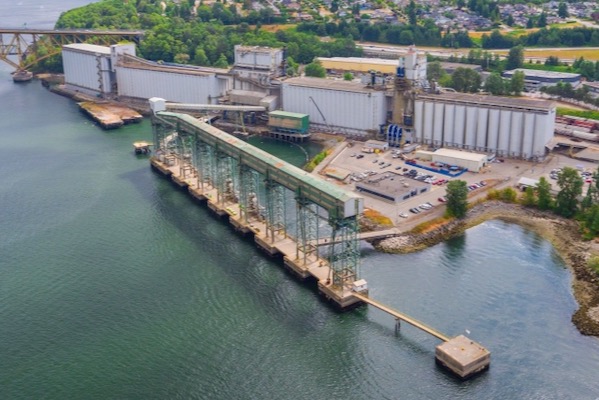 The Cascadia grain terminal at the Port of Vancouver. (Viterra.ca)
