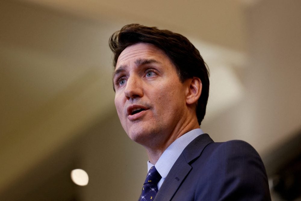 FILE PHOTO: Prime Minister Justin Trudeau on October 14, 2024. REUTERS/Blair Gable/File Photo
