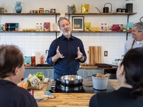 Ricardo Larrivée prepares food in Vancouver, BC, September 11, 2024.