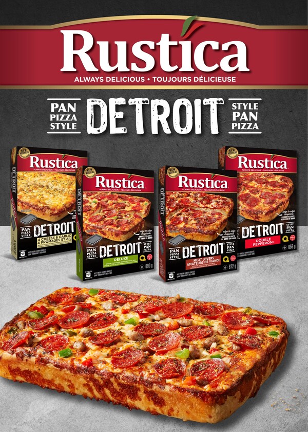 Rustica Foods introduces Detroit style pan pizzas