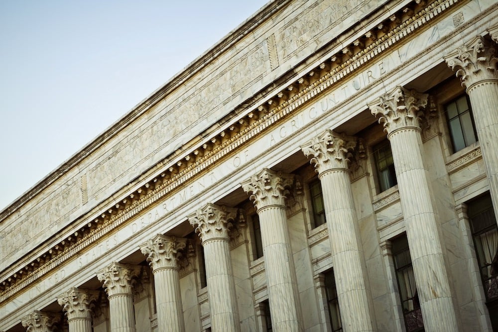 File photo of the facade of the U.S. Department of Agriculture building in Washington, D.C. (Camrocker/iStock/Getty Images)
