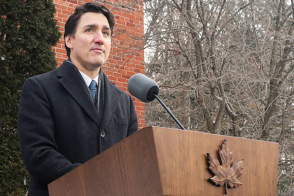 Prime Minister Justin Trudeau announces his intention to step down as Liberal leader from his Rideau Cottage residence in Ottawa, Ont., Jan. 6, 2025. 