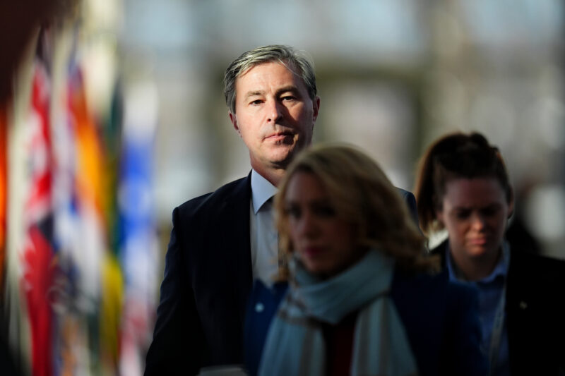 Nova Scotia Premier Tim Houston arrives for a first ministers meeting in Ottawa on Wednesday, Jan.15, 2025. THE CANADIAN PRESS/Sean Kilpatrick