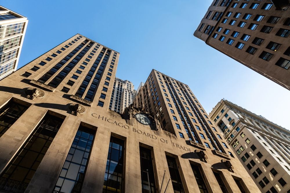 The Chicago Board of Trade building on May 28, 2018. (Harmantasdc/iStock Editorial/Getty Images)
