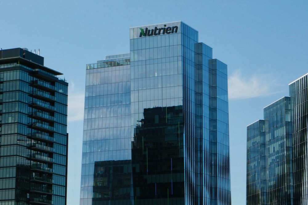 Nutrien’s head office building in Saskatoon. (Liam O’Connor photo)
