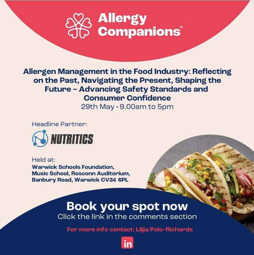 A must attend for allergen management in the food industry
