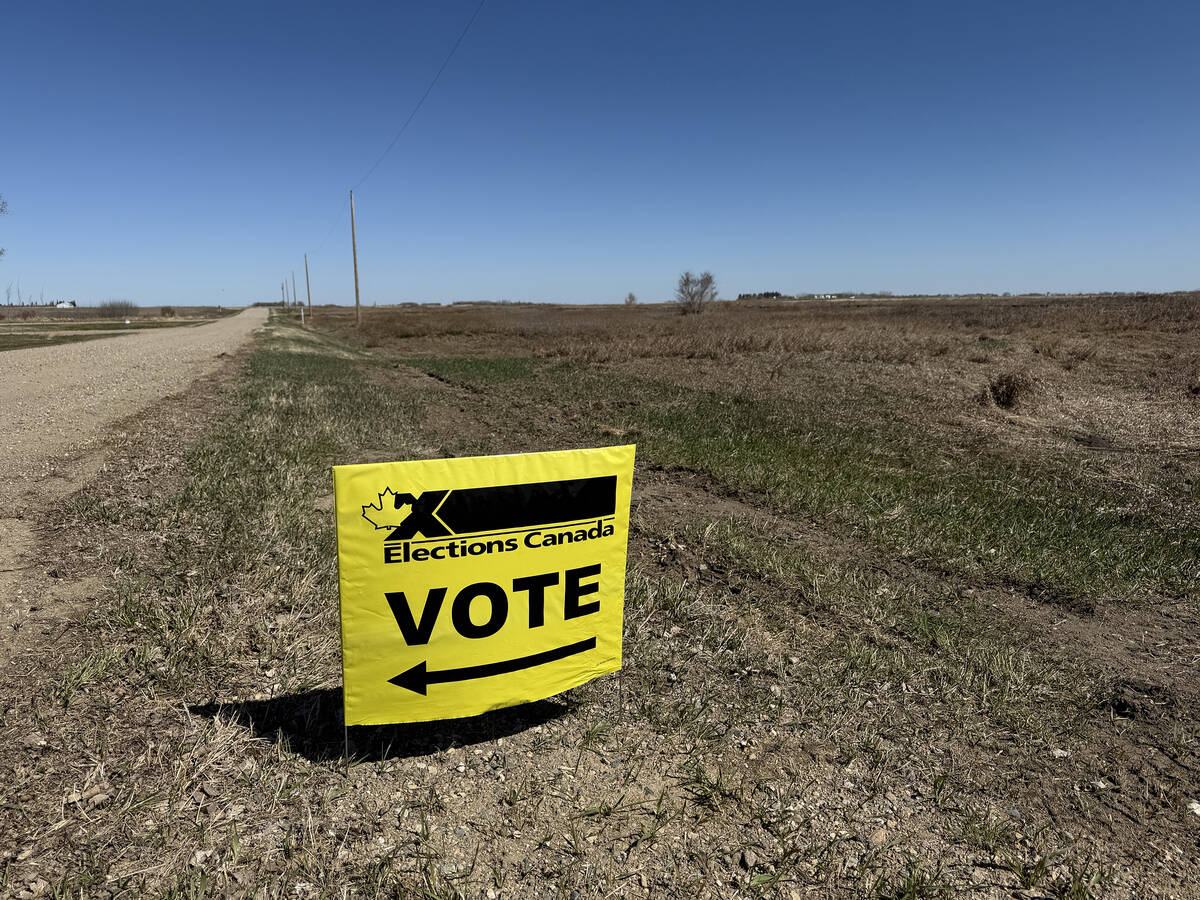 A yellow Elections Canada 