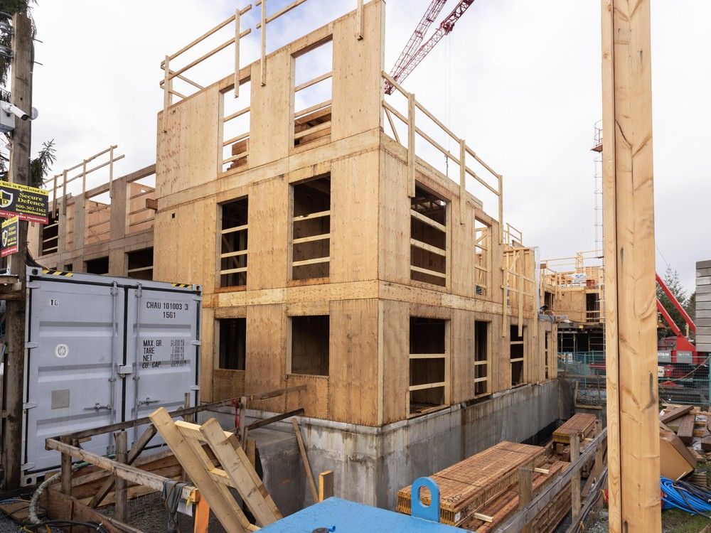 Housing under construction in Vancouver in 2024.