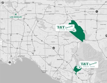 T&T’s two SoCal locations will be in Chino Hills and Irvine's Great Park. (CNW Group/T&T Supermarkets)