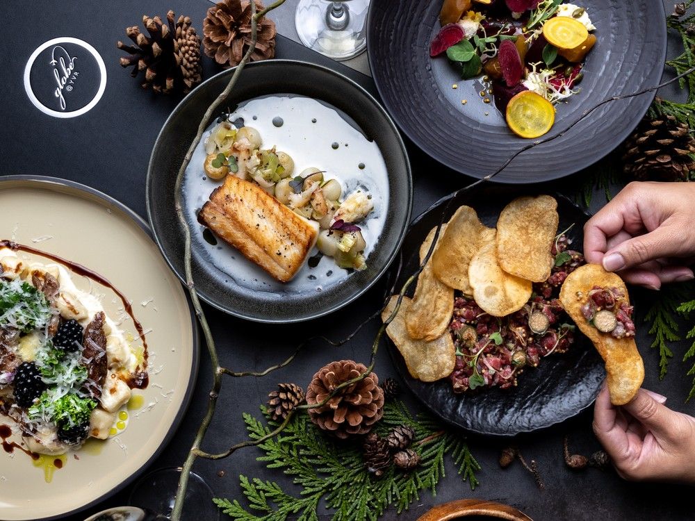  A selection of dishes from Globe@YVR Restaurant.