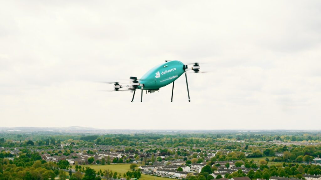 Deliveroo takes to the skies with drone delivery trial in Dublin