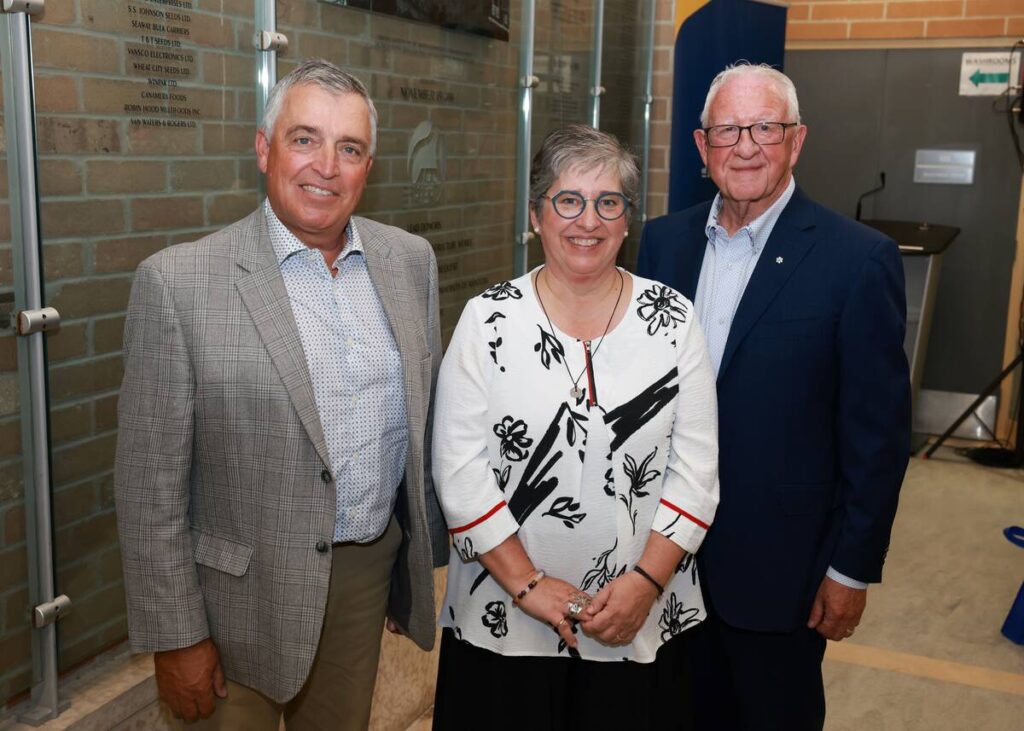 Left to right: Fred Greig, Cathey Day and Kim McConnell, recipients of this year