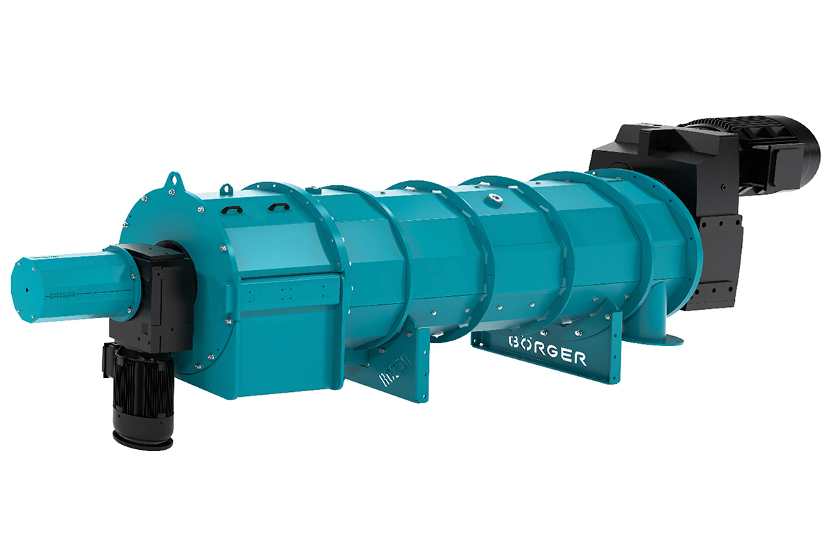 A photo of a Börger manure screw press.