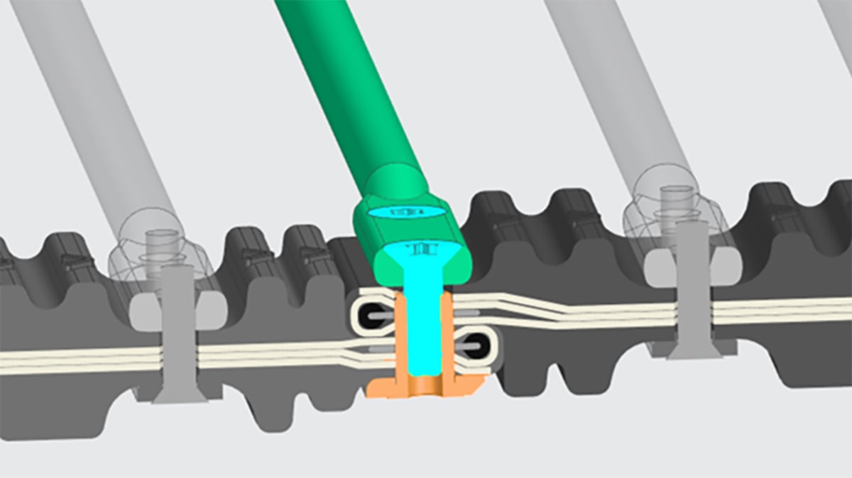 A graphic image showing the various parts of the Grimme Riconda modular sieve.
