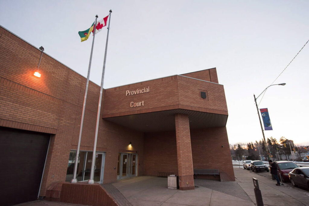 An exterior photo of the provincial courthouse in Saskatoon, Saskatchewan.