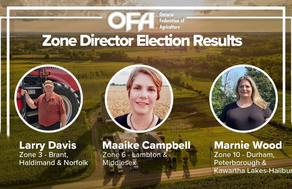 Ontario Federation of Agriculture announces director election results